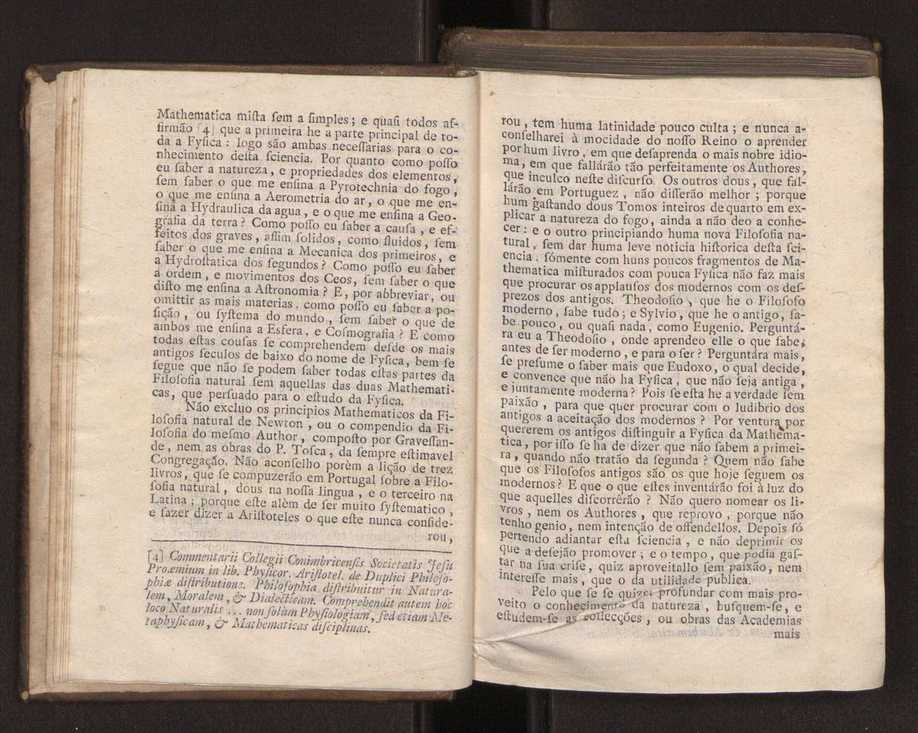 Origem antiga da fysica moderna : em que se v pelos discursos de diversas cartas o que a Fysica moderna tem de comum com a antiga ; o grau de perfeio da Fysica moderna sobre a antiga e os meios que tem levado a Fysica a este gro de perfeio. Vol. 1 10