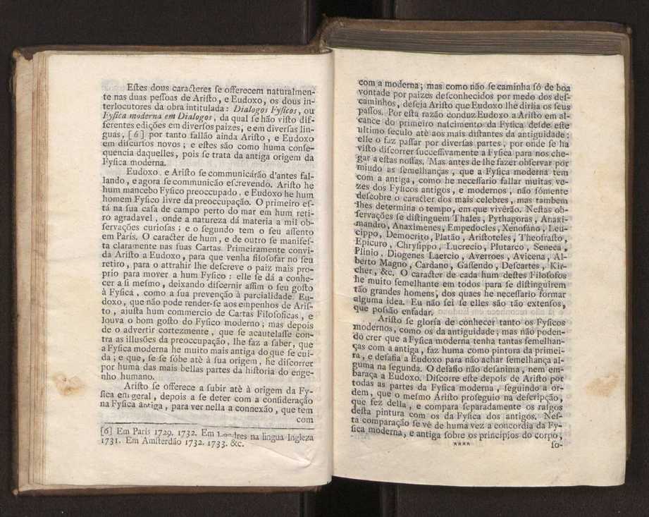 Origem antiga da fysica moderna : em que se v pelos discursos de diversas cartas o que a Fysica moderna tem de comum com a antiga ; o grau de perfeio da Fysica moderna sobre a antiga e os meios que tem levado a Fysica a este gro de perfeio. Vol. 1 15