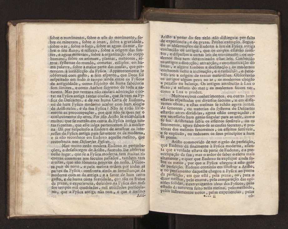 Origem antiga da fysica moderna : em que se v pelos discursos de diversas cartas o que a Fysica moderna tem de comum com a antiga ; o grau de perfeio da Fysica moderna sobre a antiga e os meios que tem levado a Fysica a este gro de perfeio. Vol. 1 16