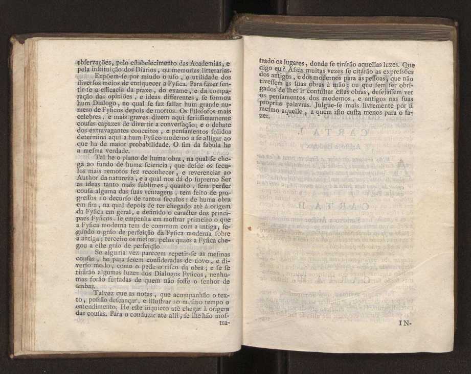 Origem antiga da fysica moderna : em que se v pelos discursos de diversas cartas o que a Fysica moderna tem de comum com a antiga ; o grau de perfeio da Fysica moderna sobre a antiga e os meios que tem levado a Fysica a este gro de perfeio. Vol. 1 17