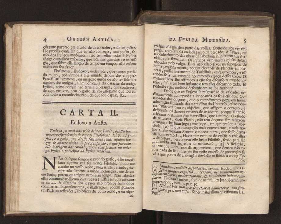 Origem antiga da fysica moderna : em que se v pelos discursos de diversas cartas o que a Fysica moderna tem de comum com a antiga ; o grau de perfeio da Fysica moderna sobre a antiga e os meios que tem levado a Fysica a este gro de perfeio. Vol. 1 21