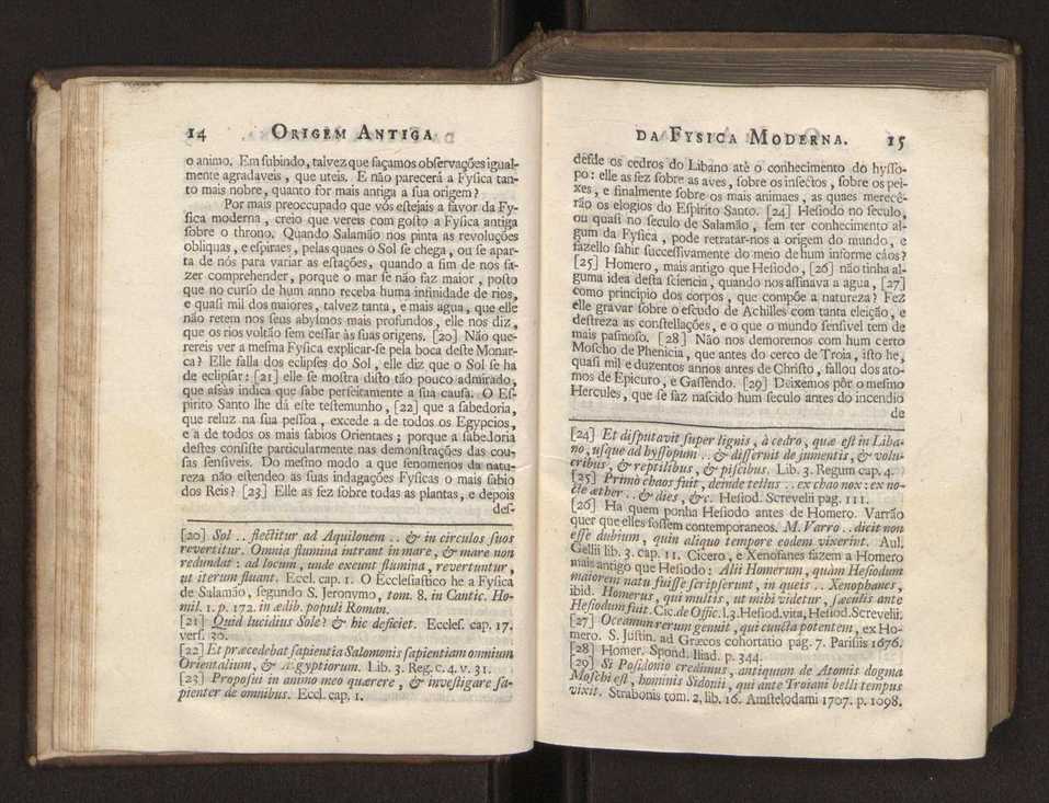 Origem antiga da fysica moderna : em que se v pelos discursos de diversas cartas o que a Fysica moderna tem de comum com a antiga ; o grau de perfeio da Fysica moderna sobre a antiga e os meios que tem levado a Fysica a este gro de perfeio. Vol. 1 26