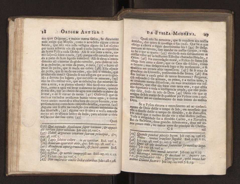Origem antiga da fysica moderna : em que se v pelos discursos de diversas cartas o que a Fysica moderna tem de comum com a antiga ; o grau de perfeio da Fysica moderna sobre a antiga e os meios que tem levado a Fysica a este gro de perfeio. Vol. 1 28