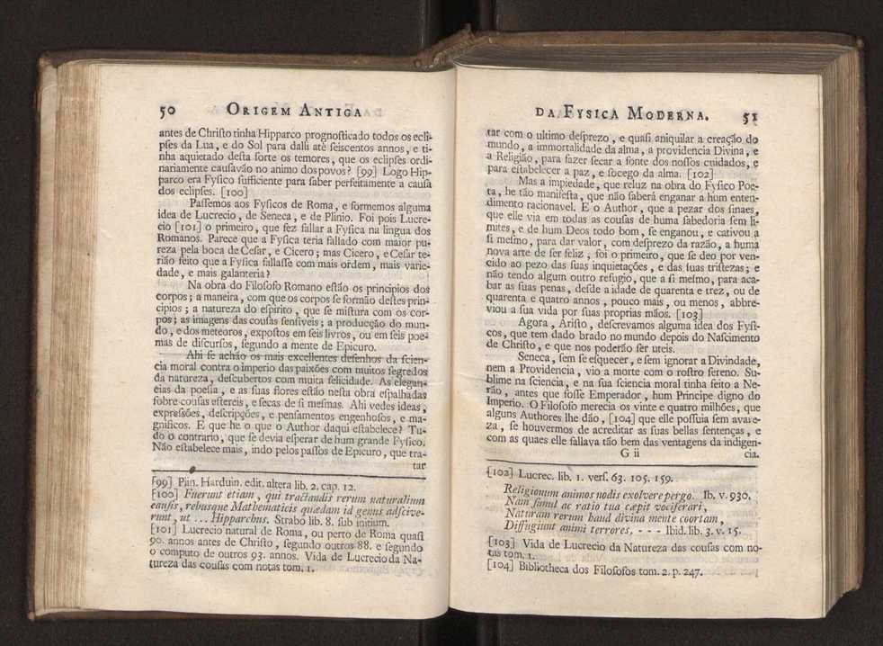 Origem antiga da fysica moderna : em que se v pelos discursos de diversas cartas o que a Fysica moderna tem de comum com a antiga ; o grau de perfeio da Fysica moderna sobre a antiga e os meios que tem levado a Fysica a este gro de perfeio. Vol. 1 44