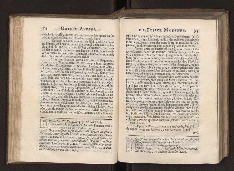 Origem antiga da fysica moderna : em que se v pelos discursos de diversas cartas o que a Fysica moderna tem de comum com a antiga ; o grau de perfeio da Fysica moderna sobre a antiga e os meios que tem levado a Fysica a este gro de perfeio. Vol. 1 46