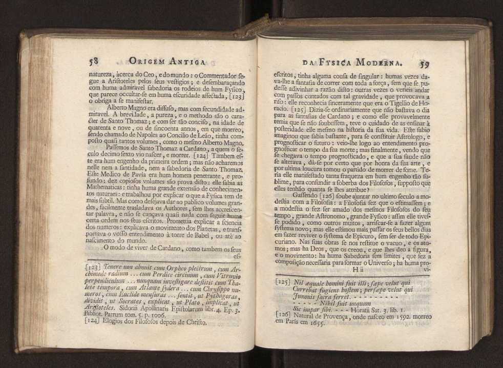 Origem antiga da fysica moderna : em que se v pelos discursos de diversas cartas o que a Fysica moderna tem de comum com a antiga ; o grau de perfeio da Fysica moderna sobre a antiga e os meios que tem levado a Fysica a este gro de perfeio. Vol. 1 48