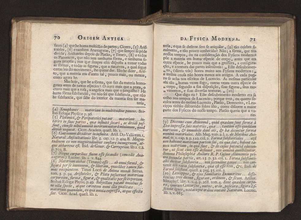 Origem antiga da fysica moderna : em que se v pelos discursos de diversas cartas o que a Fysica moderna tem de comum com a antiga ; o grau de perfeio da Fysica moderna sobre a antiga e os meios que tem levado a Fysica a este gro de perfeio. Vol. 1 54