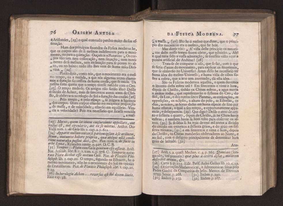 Origem antiga da fysica moderna : em que se v pelos discursos de diversas cartas o que a Fysica moderna tem de comum com a antiga ; o grau de perfeio da Fysica moderna sobre a antiga e os meios que tem levado a Fysica a este gro de perfeio. Vol. 1 57