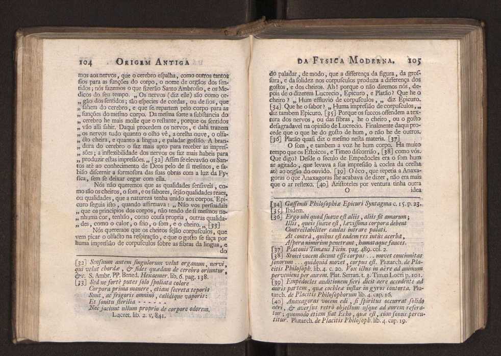 Origem antiga da fysica moderna : em que se v pelos discursos de diversas cartas o que a Fysica moderna tem de comum com a antiga ; o grau de perfeio da Fysica moderna sobre a antiga e os meios que tem levado a Fysica a este gro de perfeio. Vol. 1 71