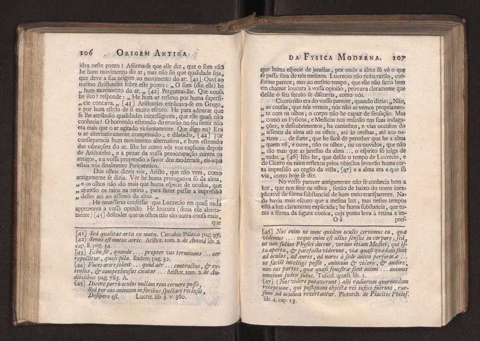 Origem antiga da fysica moderna : em que se v pelos discursos de diversas cartas o que a Fysica moderna tem de comum com a antiga ; o grau de perfeio da Fysica moderna sobre a antiga e os meios que tem levado a Fysica a este gro de perfeio. Vol. 1 72