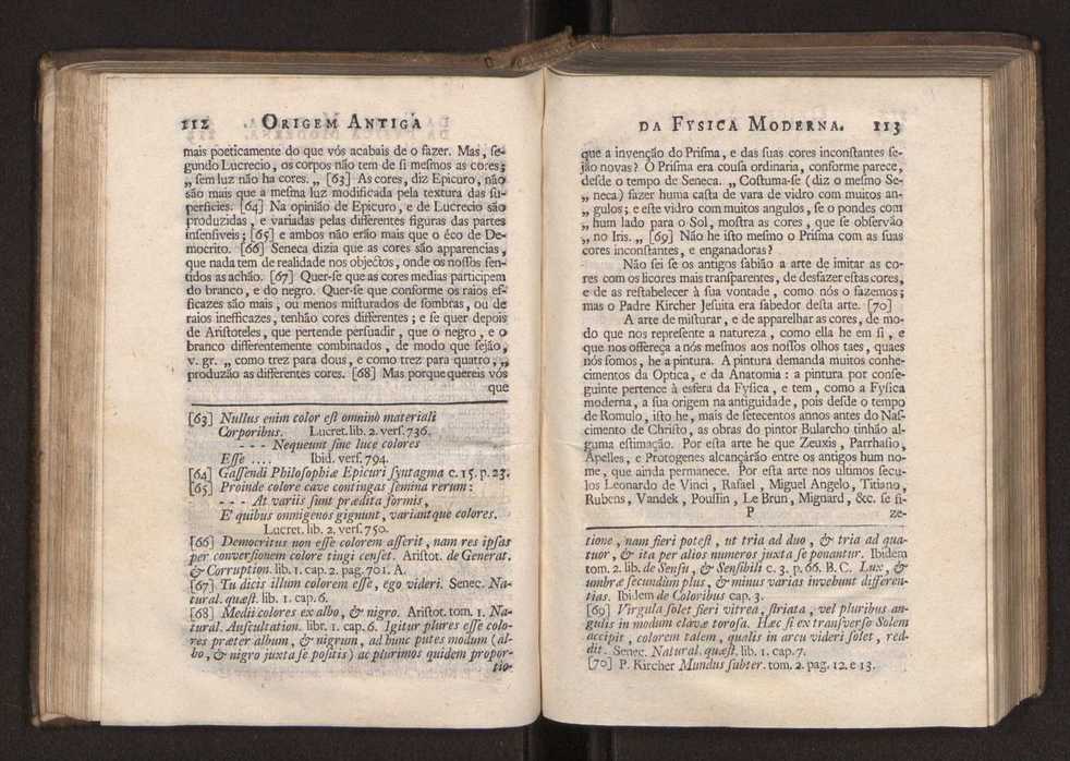 Origem antiga da fysica moderna : em que se v pelos discursos de diversas cartas o que a Fysica moderna tem de comum com a antiga ; o grau de perfeio da Fysica moderna sobre a antiga e os meios que tem levado a Fysica a este gro de perfeio. Vol. 1 75