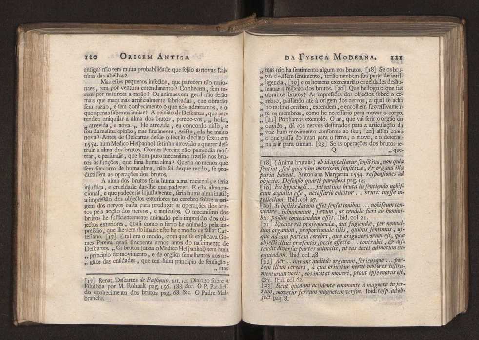 Origem antiga da fysica moderna : em que se v pelos discursos de diversas cartas o que a Fysica moderna tem de comum com a antiga ; o grau de perfeio da Fysica moderna sobre a antiga e os meios que tem levado a Fysica a este gro de perfeio. Vol. 1 79