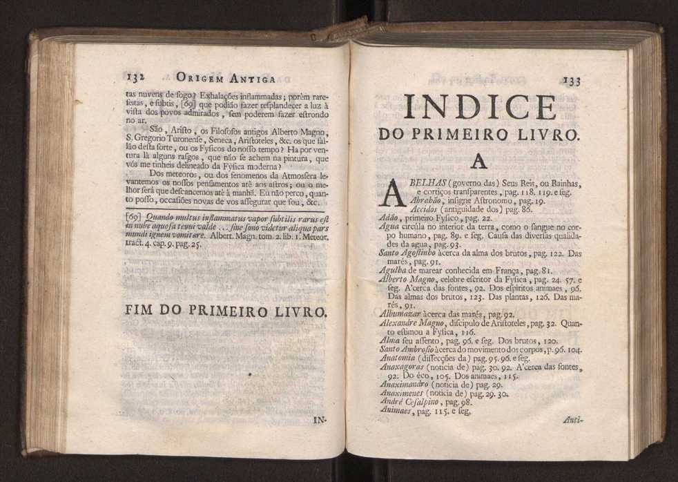 Origem antiga da fysica moderna : em que se v pelos discursos de diversas cartas o que a Fysica moderna tem de comum com a antiga ; o grau de perfeio da Fysica moderna sobre a antiga e os meios que tem levado a Fysica a este gro de perfeio. Vol. 1 85