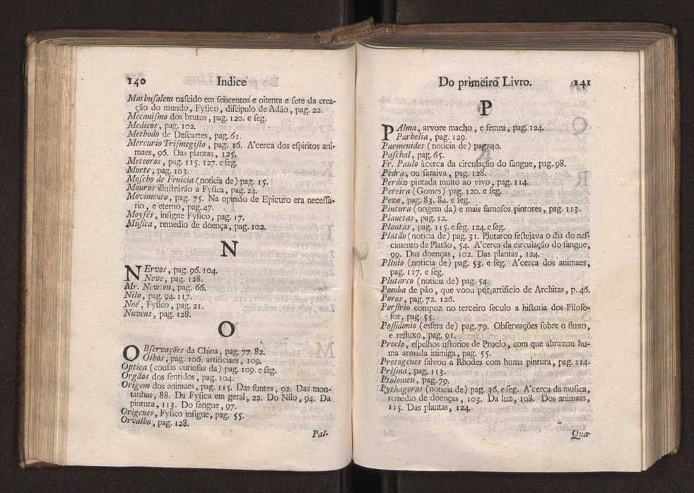 Origem antiga da fysica moderna : em que se v pelos discursos de diversas cartas o que a Fysica moderna tem de comum com a antiga ; o grau de perfeio da Fysica moderna sobre a antiga e os meios que tem levado a Fysica a este gro de perfeio. Vol. 1 89