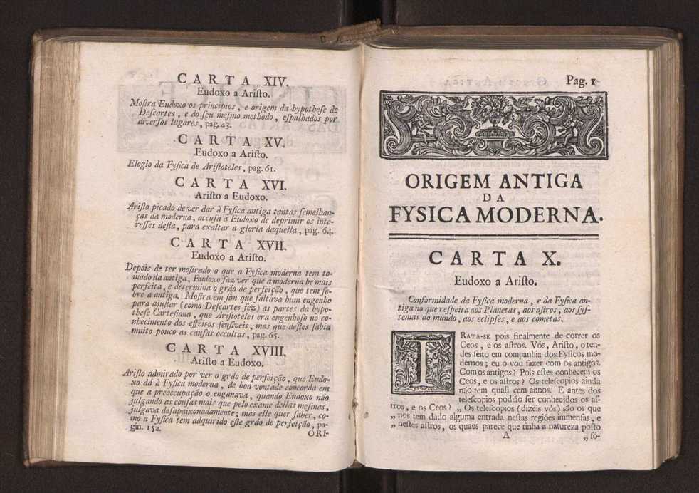 Origem antiga da fysica moderna : em que se v pelos discursos de diversas cartas o que a Fysica moderna tem de comum com a antiga ; o grau de perfeio da Fysica moderna sobre a antiga e os meios que tem levado a Fysica a este gro de perfeio. Vol. 2 3