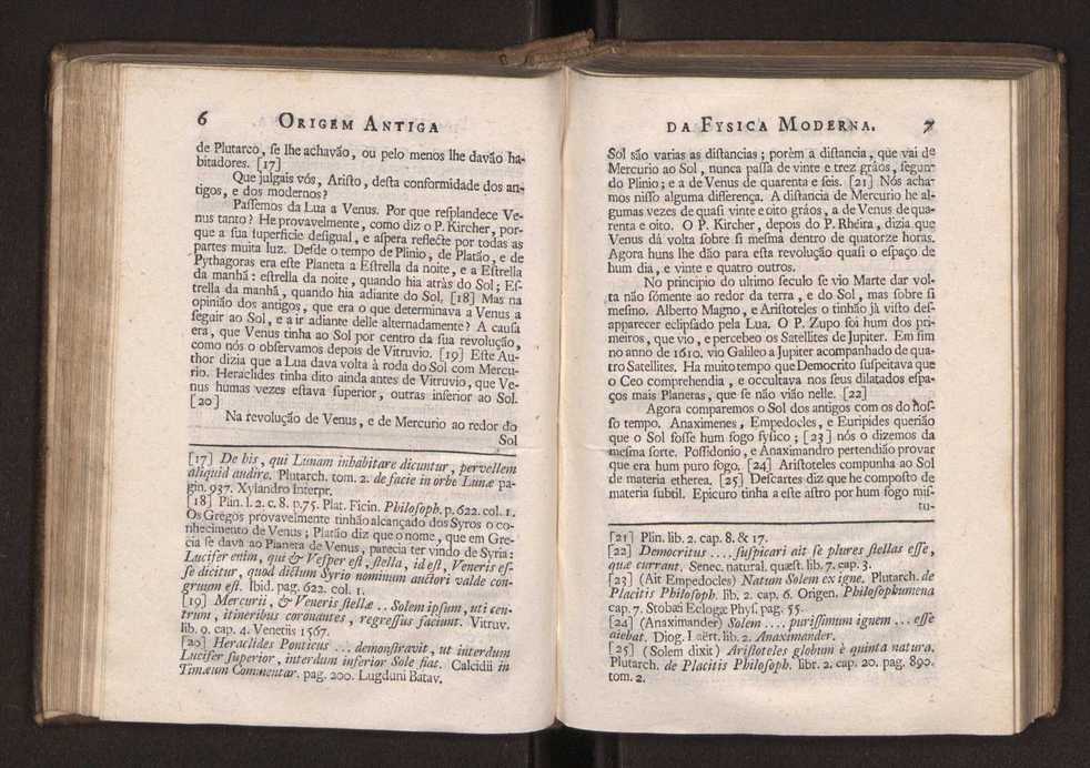 Origem antiga da fysica moderna : em que se v pelos discursos de diversas cartas o que a Fysica moderna tem de comum com a antiga ; o grau de perfeio da Fysica moderna sobre a antiga e os meios que tem levado a Fysica a este gro de perfeio. Vol. 2 6