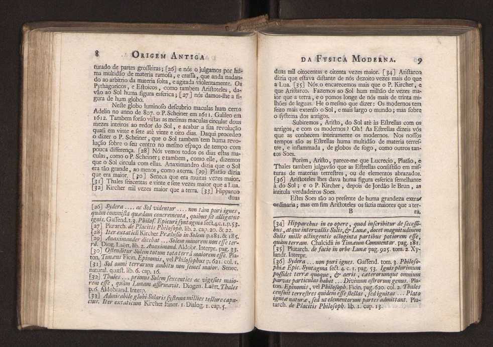 Origem antiga da fysica moderna : em que se v� pelos discursos de diversas cartas o que a Fysica moderna tem de comum com a antiga ; o grau de perfei��o da Fysica moderna sobre a antiga e os meios que tem levado a Fysica a este gr�o de perfei��o. Vol. 2 7