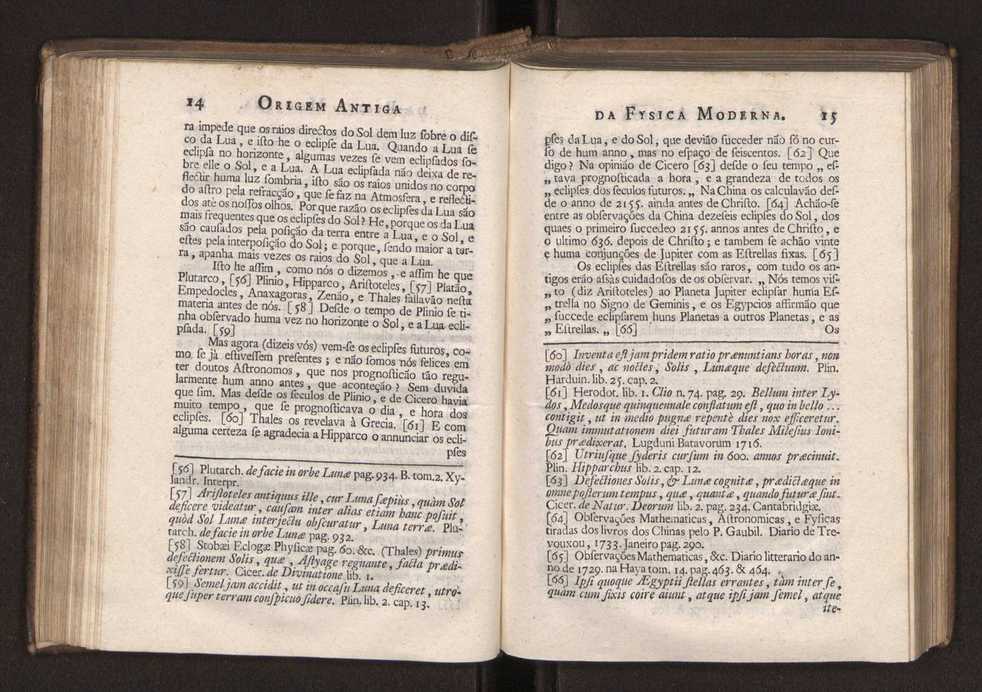 Origem antiga da fysica moderna : em que se v pelos discursos de diversas cartas o que a Fysica moderna tem de comum com a antiga ; o grau de perfeio da Fysica moderna sobre a antiga e os meios que tem levado a Fysica a este gro de perfeio. Vol. 2 10