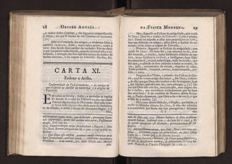 Origem antiga da fysica moderna : em que se v pelos discursos de diversas cartas o que a Fysica moderna tem de comum com a antiga ; o grau de perfeio da Fysica moderna sobre a antiga e os meios que tem levado a Fysica a este gro de perfeio. Vol. 2 12