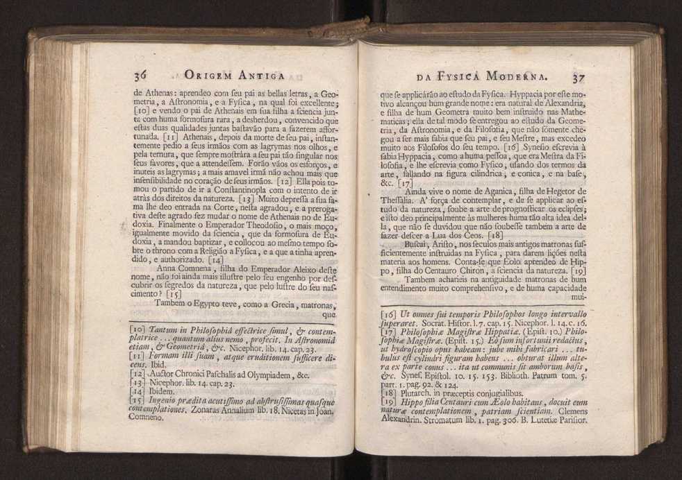 Origem antiga da fysica moderna : em que se v pelos discursos de diversas cartas o que a Fysica moderna tem de comum com a antiga ; o grau de perfeio da Fysica moderna sobre a antiga e os meios que tem levado a Fysica a este gro de perfeio. Vol. 2 21