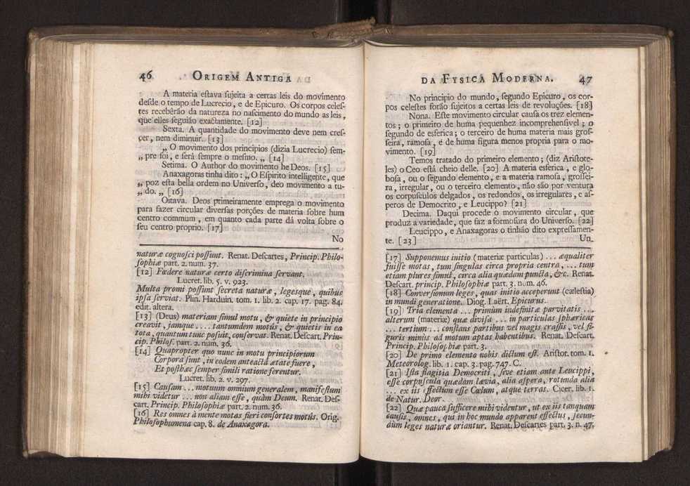 Origem antiga da fysica moderna : em que se v pelos discursos de diversas cartas o que a Fysica moderna tem de comum com a antiga ; o grau de perfeio da Fysica moderna sobre a antiga e os meios que tem levado a Fysica a este gro de perfeio. Vol. 2 26