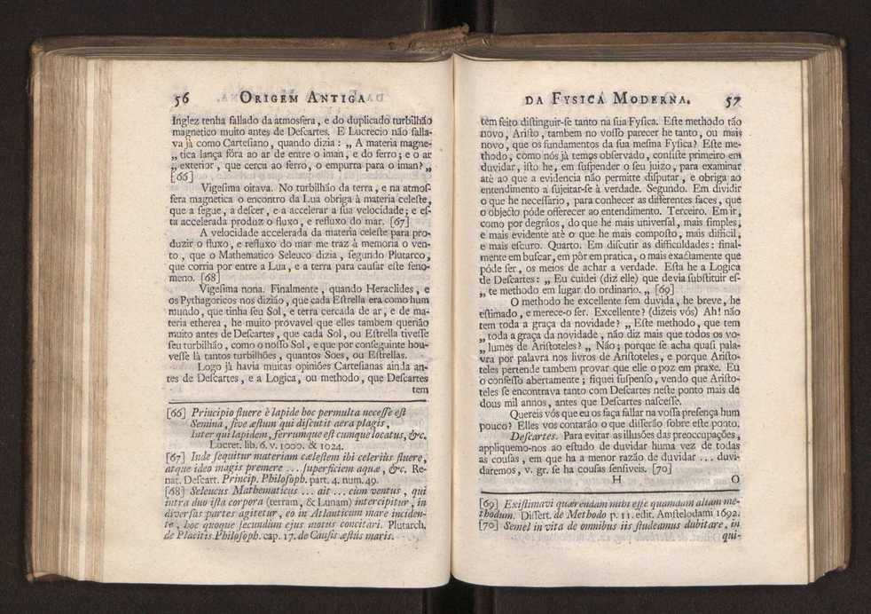 Origem antiga da fysica moderna : em que se v pelos discursos de diversas cartas o que a Fysica moderna tem de comum com a antiga ; o grau de perfeio da Fysica moderna sobre a antiga e os meios que tem levado a Fysica a este gro de perfeio. Vol. 2 31