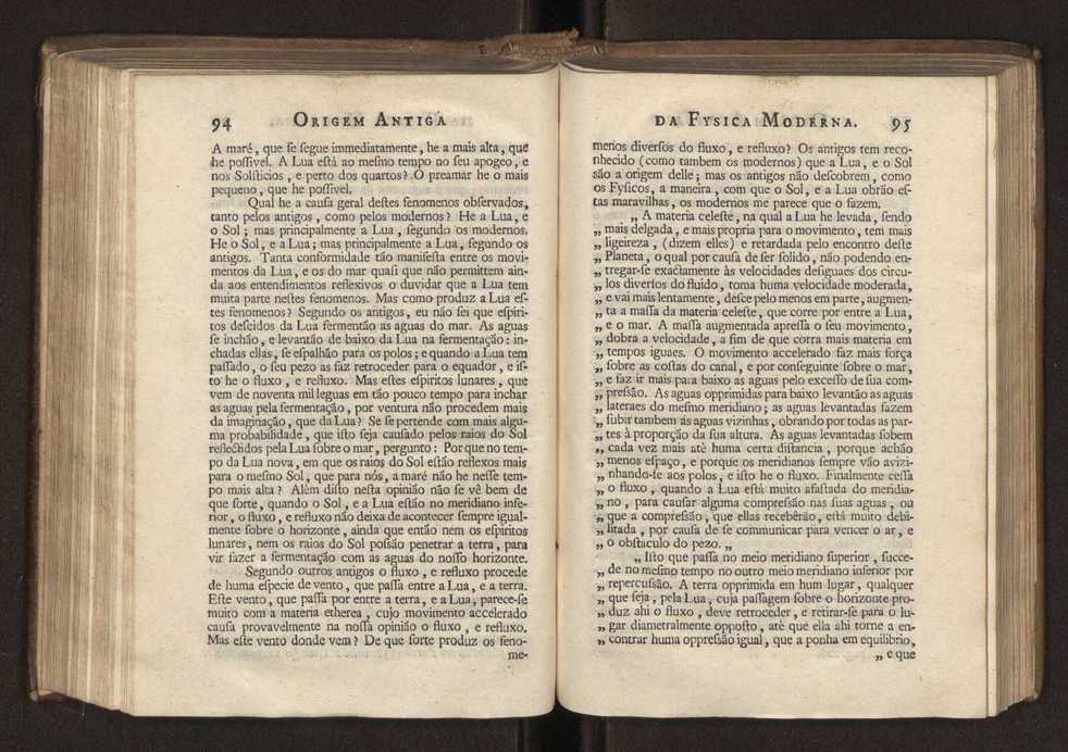 Origem antiga da fysica moderna : em que se v pelos discursos de diversas cartas o que a Fysica moderna tem de comum com a antiga ; o grau de perfeio da Fysica moderna sobre a antiga e os meios que tem levado a Fysica a este gro de perfeio. Vol. 2 50