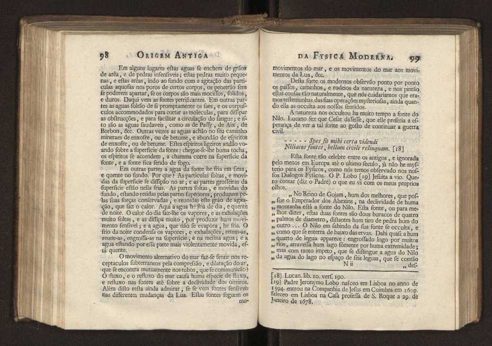 Origem antiga da fysica moderna : em que se v pelos discursos de diversas cartas o que a Fysica moderna tem de comum com a antiga ; o grau de perfeio da Fysica moderna sobre a antiga e os meios que tem levado a Fysica a este gro de perfeio. Vol. 2 52