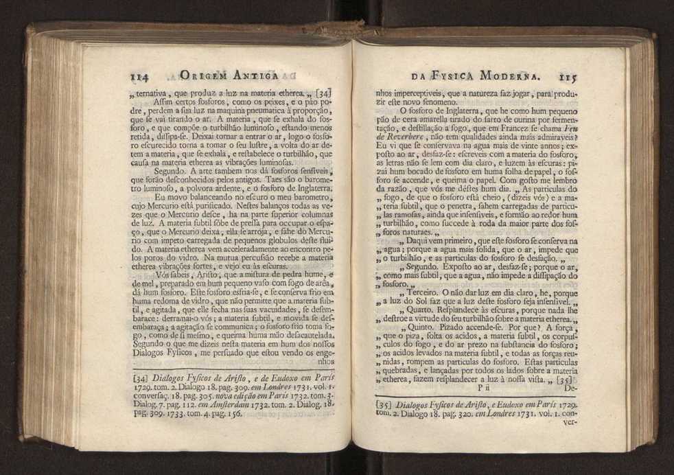 Origem antiga da fysica moderna : em que se v pelos discursos de diversas cartas o que a Fysica moderna tem de comum com a antiga ; o grau de perfeio da Fysica moderna sobre a antiga e os meios que tem levado a Fysica a este gro de perfeio. Vol. 2 60