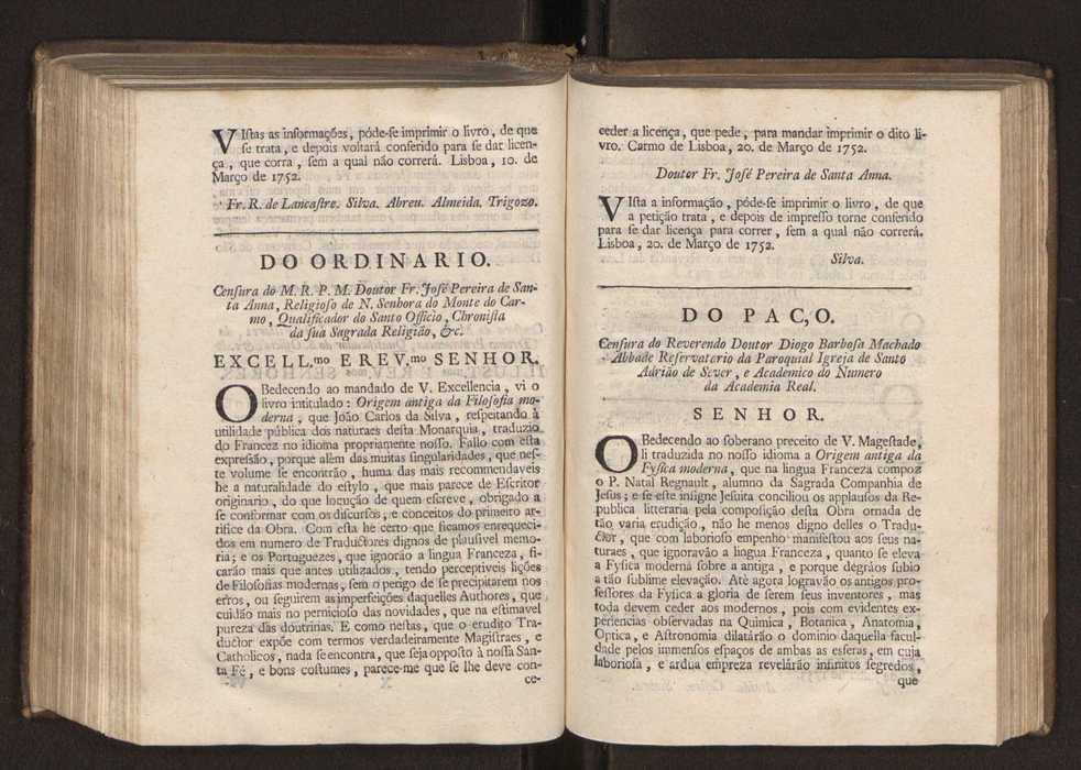 Origem antiga da fysica moderna : em que se v pelos discursos de diversas cartas o que a Fysica moderna tem de comum com a antiga ; o grau de perfeio da Fysica moderna sobre a antiga e os meios que tem levado a Fysica a este gro de perfeio. Vol. 3 3