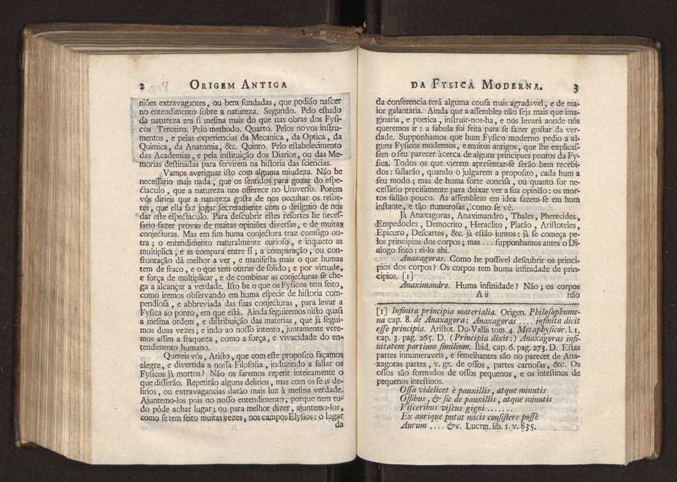 Origem antiga da fysica moderna : em que se v pelos discursos de diversas cartas o que a Fysica moderna tem de comum com a antiga ; o grau de perfeio da Fysica moderna sobre a antiga e os meios que tem levado a Fysica a este gro de perfeio. Vol. 3 6