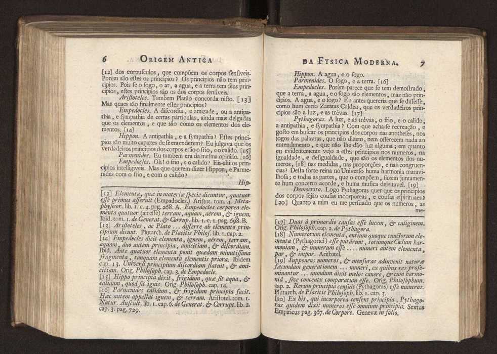 Origem antiga da fysica moderna : em que se v pelos discursos de diversas cartas o que a Fysica moderna tem de comum com a antiga ; o grau de perfeio da Fysica moderna sobre a antiga e os meios que tem levado a Fysica a este gro de perfeio. Vol. 3 8