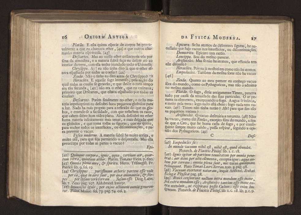 Origem antiga da fysica moderna : em que se v pelos discursos de diversas cartas o que a Fysica moderna tem de comum com a antiga ; o grau de perfeio da Fysica moderna sobre a antiga e os meios que tem levado a Fysica a este gro de perfeio. Vol. 3 13