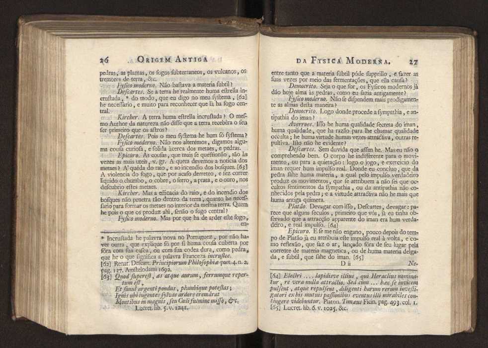 Origem antiga da fysica moderna : em que se v pelos discursos de diversas cartas o que a Fysica moderna tem de comum com a antiga ; o grau de perfeio da Fysica moderna sobre a antiga e os meios que tem levado a Fysica a este gro de perfeio. Vol. 3 18