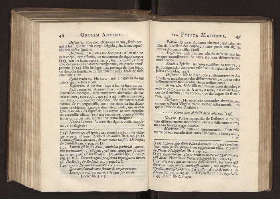 Origem antiga da fysica moderna : em que se v pelos discursos de diversas cartas o que a Fysica moderna tem de comum com a antiga ; o grau de perfeio da Fysica moderna sobre a antiga e os meios que tem levado a Fysica a este gro de perfeio. Vol. 3 28