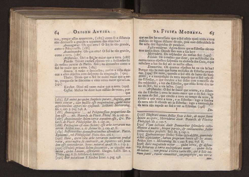 Origem antiga da fysica moderna : em que se v pelos discursos de diversas cartas o que a Fysica moderna tem de comum com a antiga ; o grau de perfeio da Fysica moderna sobre a antiga e os meios que tem levado a Fysica a este gro de perfeio. Vol. 3 37