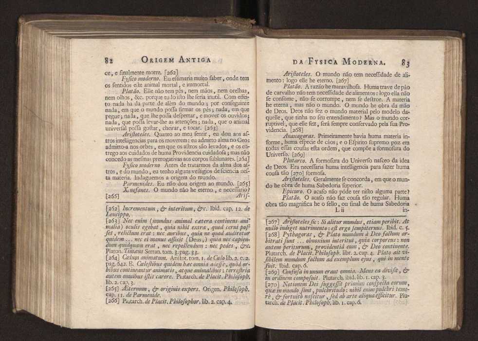 Origem antiga da fysica moderna : em que se v pelos discursos de diversas cartas o que a Fysica moderna tem de comum com a antiga ; o grau de perfeio da Fysica moderna sobre a antiga e os meios que tem levado a Fysica a este gro de perfeio. Vol. 3 46