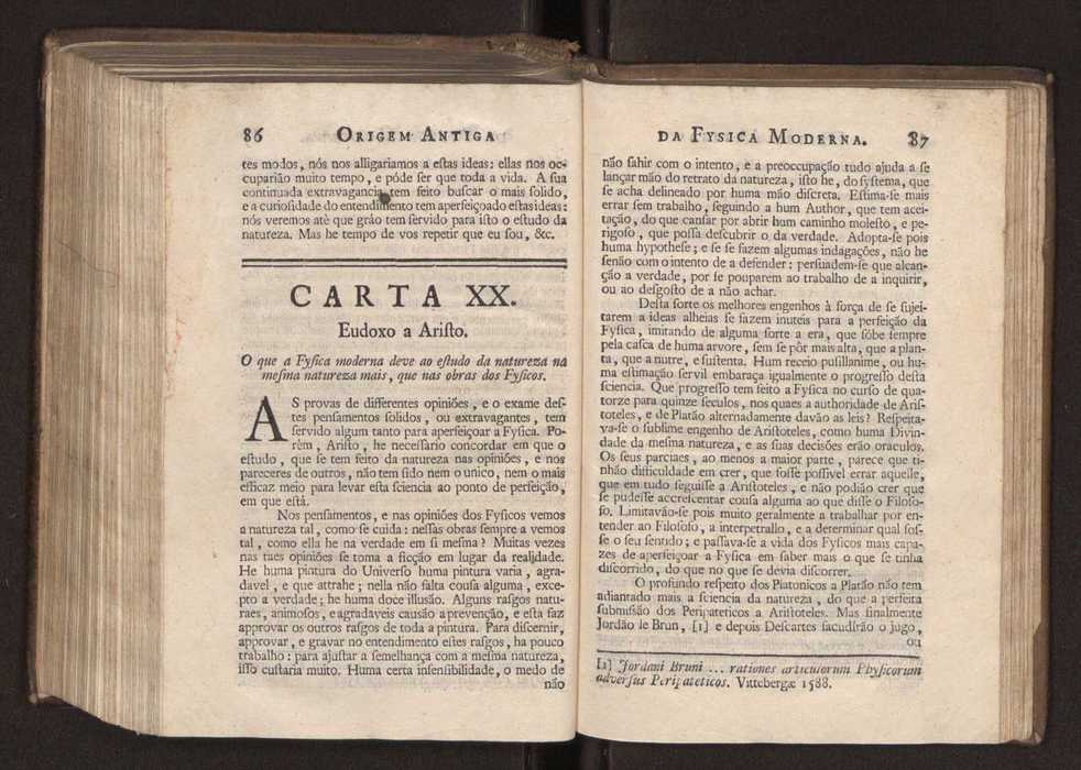 Origem antiga da fysica moderna : em que se v pelos discursos de diversas cartas o que a Fysica moderna tem de comum com a antiga ; o grau de perfeio da Fysica moderna sobre a antiga e os meios que tem levado a Fysica a este gro de perfeio. Vol. 3 48