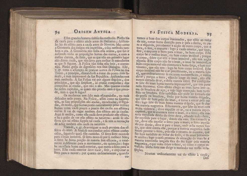 Origem antiga da fysica moderna : em que se v pelos discursos de diversas cartas o que a Fysica moderna tem de comum com a antiga ; o grau de perfeio da Fysica moderna sobre a antiga e os meios que tem levado a Fysica a este gro de perfeio. Vol. 3 52