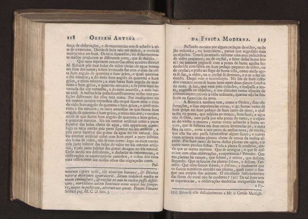 Origem antiga da fysica moderna : em que se v pelos discursos de diversas cartas o que a Fysica moderna tem de comum com a antiga ; o grau de perfeio da Fysica moderna sobre a antiga e os meios que tem levado a Fysica a este gro de perfeio. Vol. 3 64