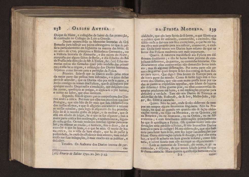 Origem antiga da fysica moderna : em que se v pelos discursos de diversas cartas o que a Fysica moderna tem de comum com a antiga ; o grau de perfeio da Fysica moderna sobre a antiga e os meios que tem levado a Fysica a este gro de perfeio. Vol. 3 74