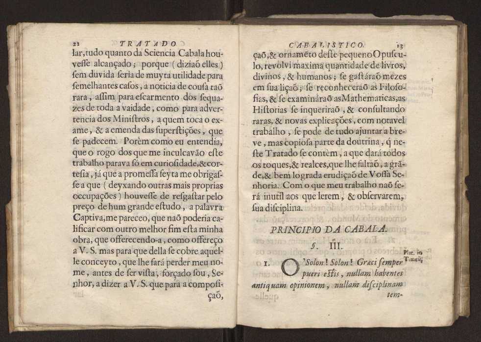 Tratado da sciencia cabala, ou noticia da arte cabalistica. Composto por Dom Francisco Manoel de Mello. Obra posthuma. dedicado ao illustrissimo senhor D. Fran.co Caetano Mascarenhas, prior mr de Aviz, do Conselho de S. Magestade, &c. por Mathias Pereyra da Silva 15