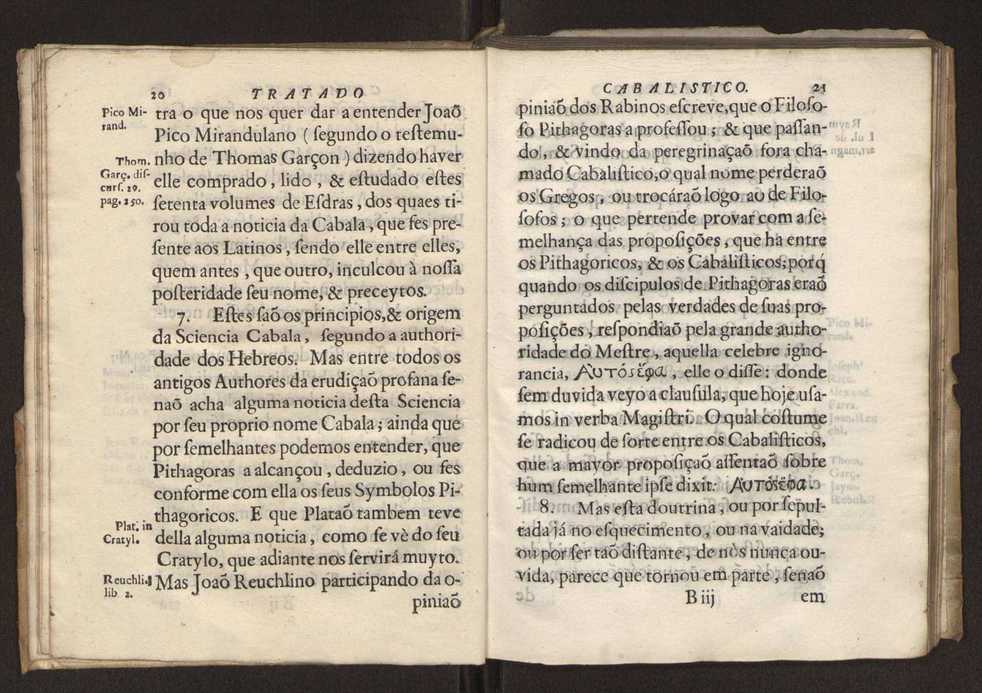 Tratado da sciencia cabala, ou noticia da arte cabalistica. Composto por Dom Francisco Manoel de Mello. Obra posthuma. dedicado ao illustrissimo senhor D. Fran.co Caetano Mascarenhas, prior mr de Aviz, do Conselho de S. Magestade, &c. por Mathias Pereyra da Silva 19