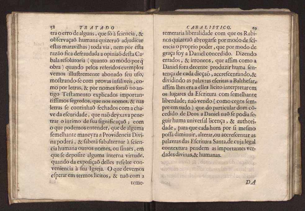Tratado da sciencia cabala, ou noticia da arte cabalistica. Composto por Dom Francisco Manoel de Mello. Obra posthuma. dedicado ao illustrissimo senhor D. Fran.co Caetano Mascarenhas, prior mr de Aviz, do Conselho de S. Magestade, &c. por Mathias Pereyra da Silva 38