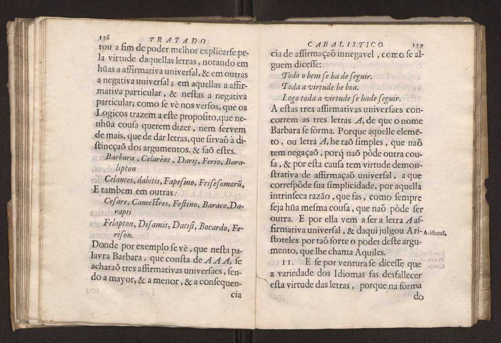 Tratado da sciencia cabala, ou noticia da arte cabalistica. Composto por Dom Francisco Manoel de Mello. Obra posthuma. dedicado ao illustrissimo senhor D. Fran.co Caetano Mascarenhas, prior mr de Aviz, do Conselho de S. Magestade, &c. por Mathias Pereyra da Silva 73