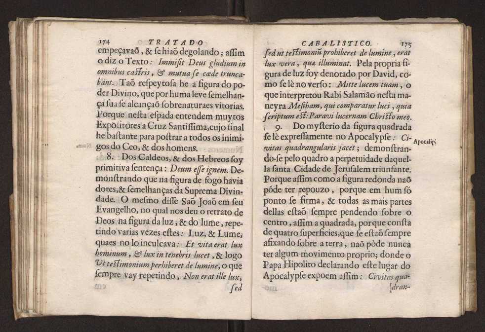 Tratado da sciencia cabala, ou noticia da arte cabalistica. Composto por Dom Francisco Manoel de Mello. Obra posthuma. dedicado ao illustrissimo senhor D. Fran.co Caetano Mascarenhas, prior mr de Aviz, do Conselho de S. Magestade, &c. por Mathias Pereyra da Silva 92