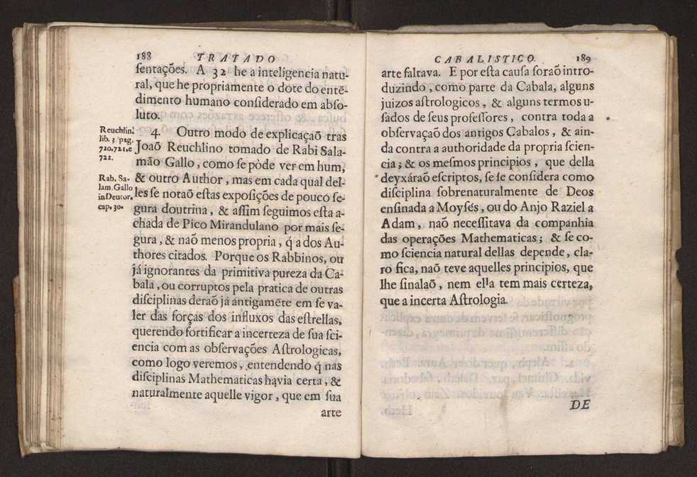 Tratado da sciencia cabala, ou noticia da arte cabalistica. Composto por Dom Francisco Manoel de Mello. Obra posthuma. dedicado ao illustrissimo senhor D. Fran.co Caetano Mascarenhas, prior m�r de Aviz, do Conselho de S. Magestade, &c. por Mathias Pereyra da Silva 99