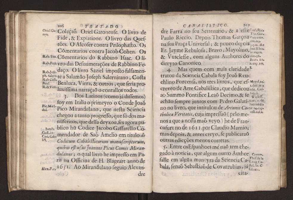 Tratado da sciencia cabala, ou noticia da arte cabalistica. Composto por Dom Francisco Manoel de Mello. Obra posthuma. dedicado ao illustrissimo senhor D. Fran.co Caetano Mascarenhas, prior mr de Aviz, do Conselho de S. Magestade, &c. por Mathias Pereyra da Silva 108