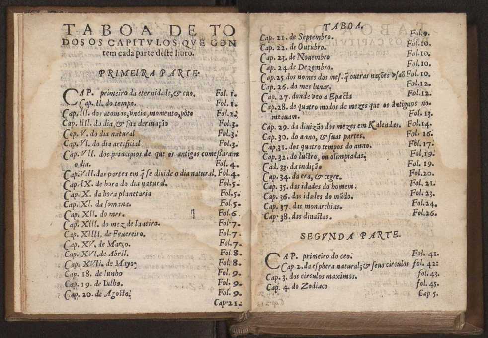 Chronographia reportorio dos tempos, no qual se contem VI. partes, s. dos tempos, esphera, cosmographia, & arte da navegao, astrologia rustica, & dos tempos, & pronosticao dos eclipses, cometas, & samenteiras. O calendario romano, c os eclypses ate 630. E no fim o uso, & fabrica da balhestilha, & quadrante gyometrico, com hum tratado dos relogios 7