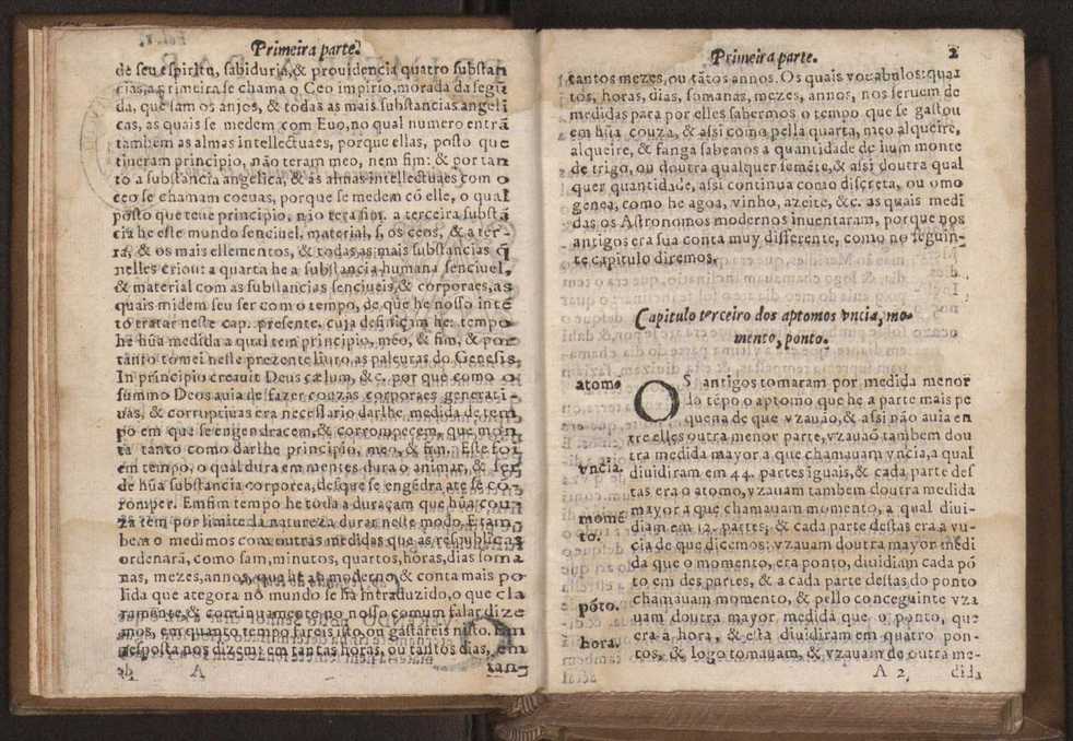 Chronographia reportorio dos tempos, no qual se contem VI. partes, s. dos tempos, esphera, cosmographia, & arte da navegao, astrologia rustica, & dos tempos, & pronosticao dos eclipses, cometas, & samenteiras. O calendario romano, c os eclypses ate 630. E no fim o uso, & fabrica da balhestilha, & quadrante gyometrico, com hum tratado dos relogios 14